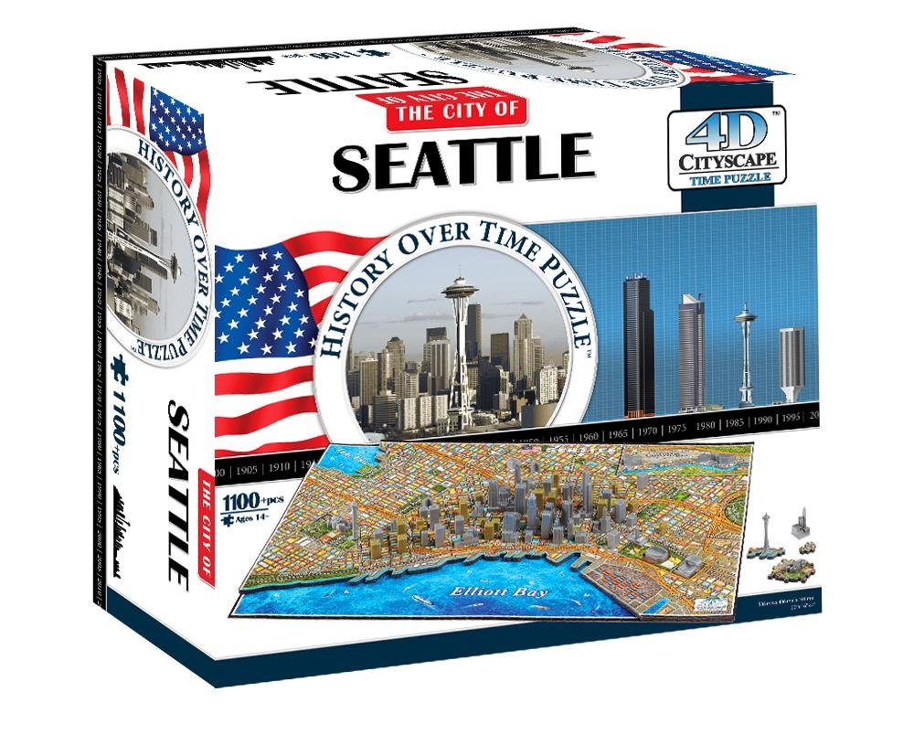 4D Cityscape Seattle Time Puzzle - 4DPuzz - 4DPuzz