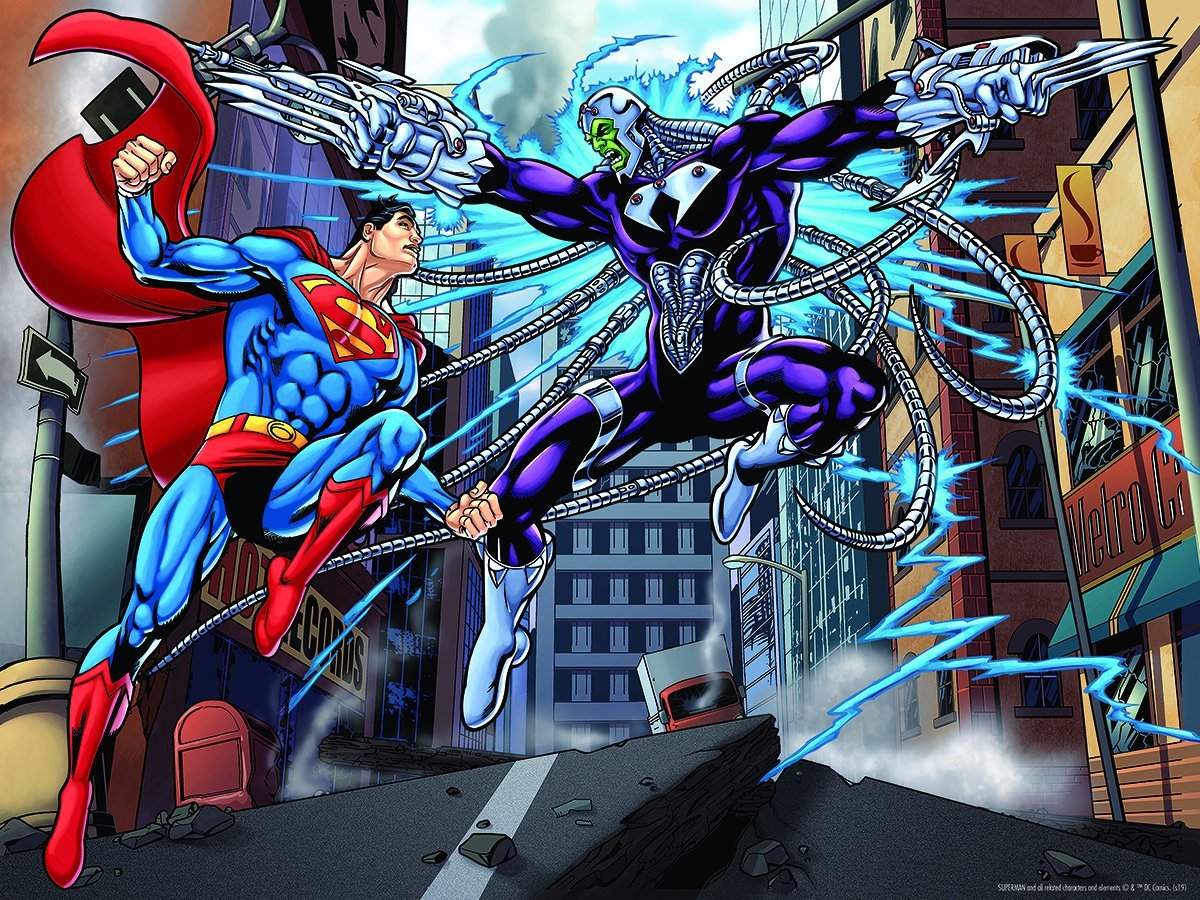 Lenticular 3D Puzzle: Superman vs Electro - 4DPuzz - 4DPuzz