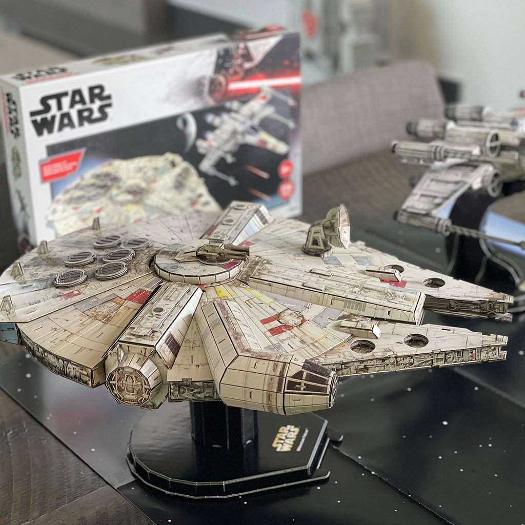 Star Wars Millennium Falcon and X-Wing Star Fighter Set4D Puzzle | 4D Cityscape4D Puzz