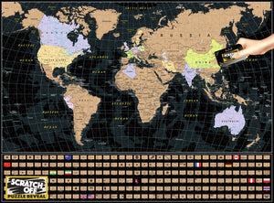 Scratch OFF Travel Puzzle : World Map - 4DPuzz - 4DPuzz