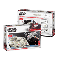 Star Wars Millennium Falcon and X-Wing Star Fighter Set4D Puzzle | 4D Cityscape4D Puzz