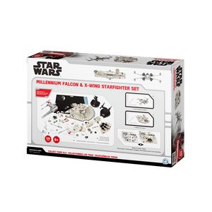 Star Wars Millennium Falcon and X-Wing Star Fighter Set4D Puzzle | 4D Cityscape4D Puzz